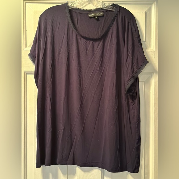 Jason Wu x ELOQUII Chiffon Detail Tee - Picture 1 of 2